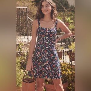 Sezane Jane Navy Floral Dress FR36